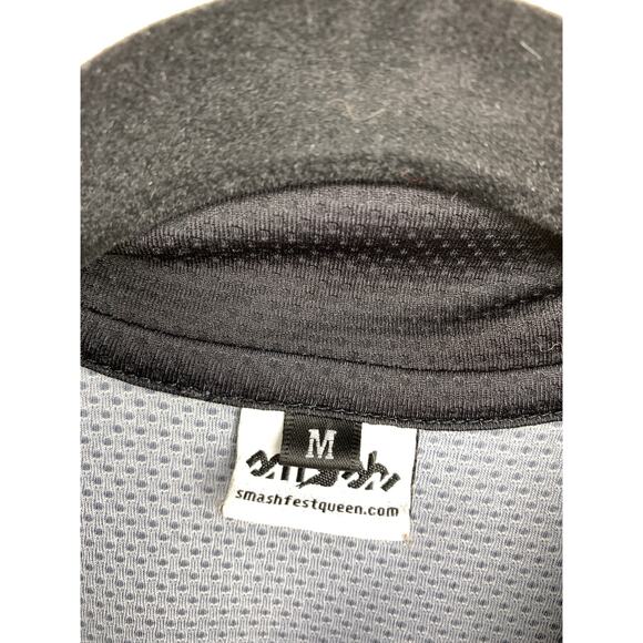 Smashfest Queen Cycling Jersey Women's Size Medium Black Red MCC Logo Zip Front - Picture 3 of 4